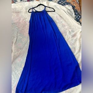 Cynthia rowley royal blue maxi dress, braided strap worn once